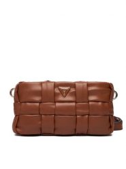 Guess Torebka Marion Mini HWWG80 72720 Brązowy. Brązowe listonoszki damskie Guess, z aplikacjami, ze skóry, bez dodatków. Za 639.99 zł.