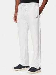 Beverly Hills Polo Club Spodnie dresowe M6608B-HR Biały Regular Fit. Białe spodnie sportowe męskie Beverly Hills Polo Club, m, bez wzorów, z bawełny. Za 228.99 zł.