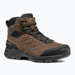 Buty trekkingowe męskie SCARPA Moraine Polar Gtx. Brązowe buty zimowe męskie Scarpa, bez wzorów, z polaru, bez obcasa, bez zapięcia. Za 789.99 zł.