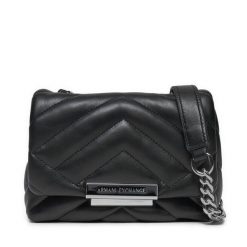Torebka Armani Exchange. Czarne torebki wizytowe damskie Armani Exchange, bez wzorów, bez dodatków. Za 509.99 zł.