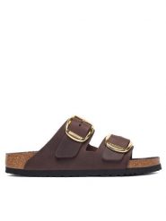 Birkenstock Klapki Arizona Big Buckle 1032916 Beżowy ciemny. Brązowe klapki damskie Birkenstock, bez wzorów, ze skóry, bez obcasa, bez zapięcia. Za 719.99 zł.