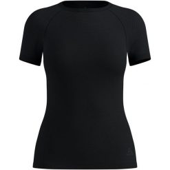 Koszulka damska ODLO BL TOP crew neck s/s PERFORMANCE X-LIGHT. Czarne szorty damskie ODLO, bez wzorów, sportowe. Za 209.99 zł.