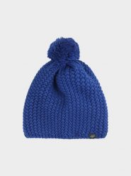 4F Czapka zimowa z pomponem męska - niebieska M. Niebieskie czapki męskie 4F, na zimę, bez wzorów, z materiału. W wyprzedaży za 59.99 zł.