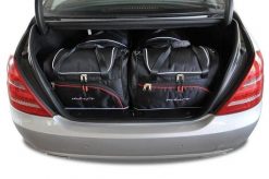 Torby Do Bagażnika Mercedes-Benz S 2005-2013 4Szt Kjust. Czarne torby podróżne damskie KJUST, bez wzorów, z kauczuku. Za 1,204.00 zł.