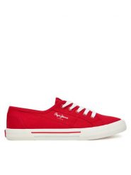 Pepe Jeans Tenisówki Brady Basic W PLS31287 Czerwony. Czerwone trampki i tenisówki damskie Pepe Jeans, bez wzorów, z jeansu, bez zapięcia. Za 199.99 zł.
