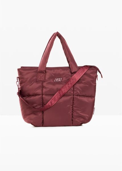 Torba shopper Sketchers. Brązowe shopperki damskie bonprix, bez wzorów, pikowane, bez dodatków. Za 169.99 zł.