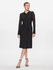 DKNY Sukienka codzienna DD3KP370 Czarny Slim Fit. Czarne sukienki damskie DKNY, na co dzień, bez wzorów, z syntetyku, bez kołnierzyka, bez ramiączek, proste. Za 609.99 zł.