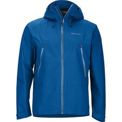 Kurtka przeciwdeszczowa "Knife Edge" w kolorze niebieskim. Niebieskie kurtki męskie Marmot, m, bez wzorów, z gore-texu, bez kaptura. W wyprzedaży za 529.95 zł.