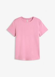 Sportowy T-shirt oversize o fakturze strukturalnej. Czarne koszulki sportowe damskie bonprix, bez wzorów, bez ramiączek. Za 64.99 zł.