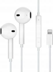 Słuchawki - JELLICO słuchawki przewodowe EP2A Lightning z mikrofonem 1.2M Biały. Białe słuchawki douszne Jellico. Za 22.05 zł.
