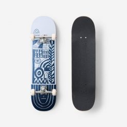 Kompletna deskorolka CP500 Tribe Blue dla użytkowników od 12. roku życia. Niebieskie piżamy męskie Decathlon, l, bez wzorów, bez kołnierzyka, bez ramiączek. Za 359.99 zł.