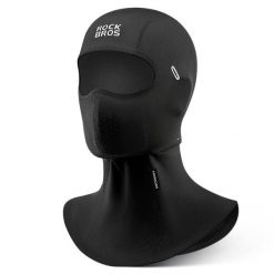 Czapka termiczna ochrona całkowita zima. Czarne czapki damskie ROCKBROS, na zimę, bez wzorów, z poliesteru, sportowe. Za 77.48 zł.
