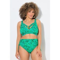 Damskie Bikini wzór zwierzęcy miękkie miseczki ozdobne tasiemki. Stroje kąpielowe damskie Ulla Popken, plus size, bez wzorów, z elastanu. W wyprzedaży za 191.99 zł.