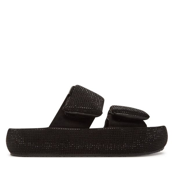 Klapki GOE. Czarne klapki damskie GOE, bez wzorów, bez obcasa, bez zapięcia. Za 249.99 zł.