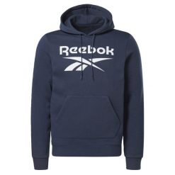 Bluza z kapturem Reebok Identity Fleece, Mężczyźni. Niebieskie bluzy męskie Reebok, m, bez wzorów, z bawełny, z kapturem, na fitness i siłownię. Za 290.00 zł.