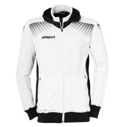 Kurtka z kapturem Uhlsport Goal Tec. Białe kurtki męskie Uhlsport, xl, bez wzorów, z elastanu, z kapturem. Za 232.75 zł.