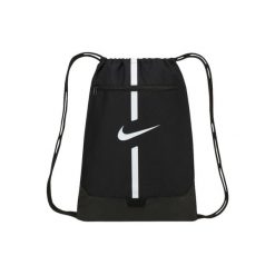 Torba sportowa unisex Nike Academy Gymsack pojemność 18 L. Czarne torby sportowe męskie Nike, bez wzorów. Za 79.99 zł.