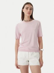 Patrizia Pepe T-Shirt 2M4542/J419-M564 Różowy jasny Regular Fit. Czerwone t-shirty damskie Patrizia Pepe, m, bez wzorów, z lyocellu, bez kołnierzyka, bez ramiączek. Za 679.99 zł.