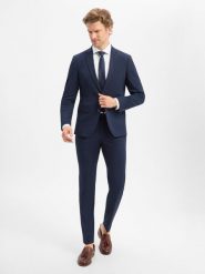 Mc Earl Garnitur Mężczyźni Slim Fit niebieski, 46. Niebieskie garnitury męskie Mc Earl, m, bez wzorów, biznesowe. Za 749.95 zł.