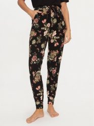 Hunkemöller Spodnie piżamowe 206549 Czarny Regular Fit. Czarne piżamy damskie Hunkemöller, bez wzorów, z syntetyku, bez ramiączek. Za 149.99 zł.
