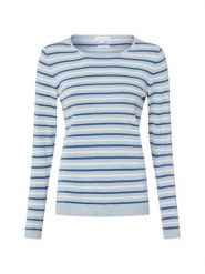 Brookshire Sweter z dzianiny Kobiety Bawełna niebieski|wielokolorowy, XXXL. Niebieskie swetry nierozpinane damskie brookshire, bez wzorów, z bawełny, bez kołnierzyka, bez ramiączek. Za 89.95 zł.