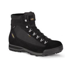 Buty trekkinogwe Aku Slope Micro GTX z Vibram i Gore-tex. Czarne buty zimowe męskie Aku, bez wzorów, z gore-texu, bez obcasa, bez zapięcia. W wyprzedaży za 829.00 zł.