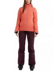 Kurtka narciarska damska Fundango Punch Padded. Czerwone kurtki sportowe damskie FUNDANGO, na zimę, m, bez wzorów, z materiału, bez ramiączek, bez kaptura, narciarskie. Za 599.00 zł.