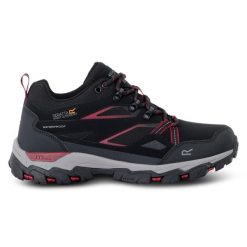 Damskie wodoodporne buty do chodzenia Holcombe III. Niebieskie obuwie trekkingowe damskie Regatta, z materiału, bez zapięcia. Za 292.00 zł.
