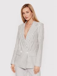 DeeZee Marynarka Natural Shades EMT002 Niebieski Regular Fit. Niebieskie marynarki i żakiety damskie DeeZee, bez wzorów, z bawełny, bez kołnierzyka, bez ramiączek. Za 229.99 zł.