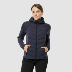 Kurtka damska Jack Wolfskin tasman. Niebieskie kurtki sportowe damskie Jack Wolfskin, m, bez wzorów, z materiału, bez ramiączek, bez kaptura, do biegania. Za 573.70 zł.