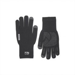 Długie wodoodporne rękawice Sealskinz Anmer Ultra Grip. Czarne rękawiczki damskie SEALSKINZ, bez wzorów. Za 335.00 zł.