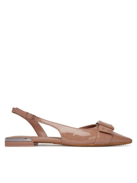 DKNY Sandały Clemma K1563744 Różowy. Czerwone sandały damskie DKNY, bez wzorów, ze skóry, bez obcasa, na płaskiej podeszwie, bez zapięcia. Za 299.99 zł.