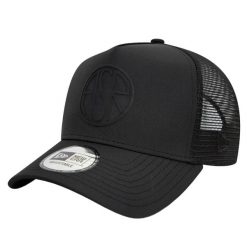 Czapka z daszkiem dla dorosłych E-Frame AS Roma Trucker Cap. Czarne czapki damskie New Era, na lato, bez wzorów, z materiału, sportowe. Za 169.99 zł.