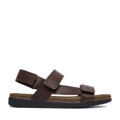 Sandały Lasocki. Brązowe sandały męskie Lasocki, bez wzorów, bez zapięcia. Za 149.99 zł.