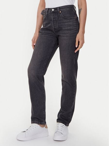 Levi's® Jeansy 501® 36200-0304 Czarny Cropped Fit. Czarne jeansy damskie bez wzorów, z bawełny. Za 409.99 zł.