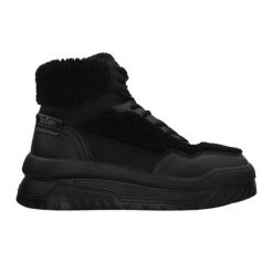 Buty Lee Cooper LCJ-24-47-3145LA czarne. Czarne śniegowce damskie z polaru, bez zapięcia. Za 285.68 zł.