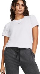 Koszulka damska Under Armour Rival Core SS biała 1383648 100 XL. Białe bluzki damskie Under Armour, xl, bez wzorów, bez kołnierzyka, bez ramiączek. Za 136.15 zł.