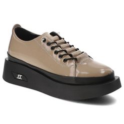 Beżowe Półbuty Artiker Eleganckie Obuwie Damskie. Brązowe półbuty damskie Artiker, bez wzorów, ze skóry, eleganckie, bez obcasa, bez zapięcia. Za 269.00 zł.