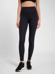 Damskie legginsy Hummel. Czarne legginsy damskie Hummel, bez wzorów, z materiału. Za 219.25 zł.