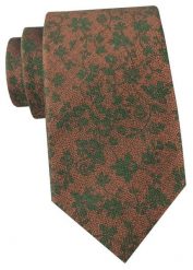 Krawat Męski - Angelo di Monti - Brąz z Zielenią, Kwiaty. Zielone krawaty i muchy Angelo di Monti, bez wzorów, z tkaniny, eleganckie. Za 45.00 zł.