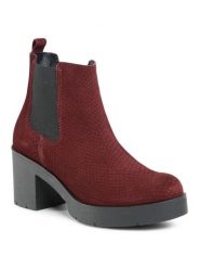 Lasocki Botki RST-CARMEN-02 Bordowy. Czerwone botki damskie Lasocki, bez wzorów, ze skóry, bez obcasa, na słupku, bez zapięcia. Za 111.99 zł.