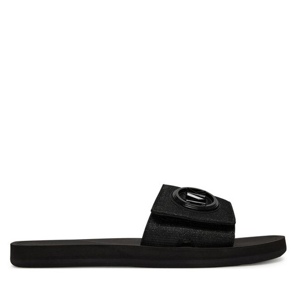 Klapki MICHAEL Michael Kors. Czarne klapki damskie MICHAEL Michael Kors, bez wzorów, bez obcasa, bez zapięcia. Za 269.99 zł.