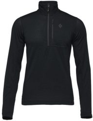 Bluza termoaktywna Black Diamond Coefficient LT Quarter Zip Pullover - black. Czarne bluzy męskie Black Diamond, m, bez wzorów, bez ramiączek, bez kaptura. Za 464.51 zł.