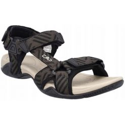 Sandały dla mężczyzn CMP Hamal Hiking. Czarne buty sportowe męskie CMP, bez wzorów, bez obcasa, bez zapięcia. Za 139.99 zł.