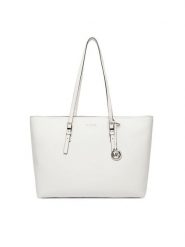 MICHAEL Michael Kors Torebka Quinn 30T5SQNT9L Biały. Białe shopperki damskie MICHAEL Michael Kors, bez wzorów, ze skóry, bez dodatków. Za 1,049.00 zł.