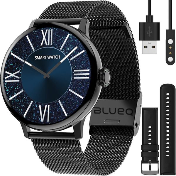 Smartwatch Luxury DT2 Czarny. Czarne zegarki smartwatch NoName, bez wzorów. Za 284.99 zł.
