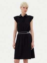 KARL LAGERFELD Sukienka codzienna A2W13038 Czarny Regular Fit. Czarne sukienki damskie KARL LAGERFELD, na co dzień, xs, bez wzorów, z bawełny, bez kołnierzyka, bez ramiączek, proste. Za 479.99 zł.