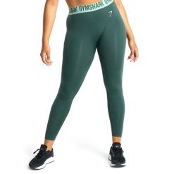 Legginsy treningowe damskie Gymshark Fit. Zielone legginsy damskie GYMSHARK, bez wzorów. Za 95.99 zł.