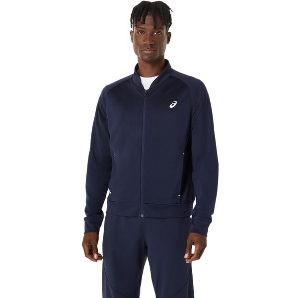 Kurtka z dresu Asics Warm-Up. Niebieskie kurtki męskie Asics, s, bez wzorów, z dresówki, bez kaptura. Za 284.10 zł.