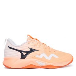 Buty halowe Mizuno. Pomarańczowe buty sportowe męskie Mizuno, bez wzorów, bez zapięcia, mizuno wave. Za 469.99 zł.